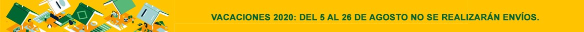 Vacaciones 2020: Del 5 al 26 de Agosto NO se realizarán envios.
